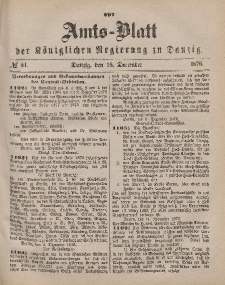 Amts-Blatt der Königlichen Regierung zu Danzig, 16. Dezember 1876, Nr. 51