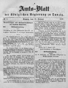 Amts-Blatt der Königlichen Regierung zu Danzig, 19. Januar 1878, Nr. 3
