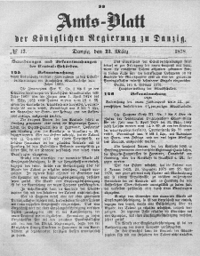 Amts-Blatt der Königlichen Regierung zu Danzig, 23. März 1878, Nr. 12
