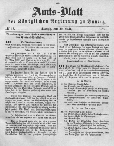 Amts-Blatt der Königlichen Regierung zu Danzig, 30. März 1878, Nr. 13