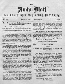 Amts-Blatt der Königlichen Regierung zu Danzig, 7. September 1878, Nr. 36