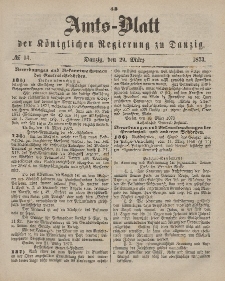 Amts-Blatt der Königlichen Regierung zu Danzig, 29. März 1873, Nr. 13