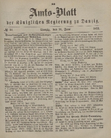 Amts-Blatt der Königlichen Regierung zu Danzig, 21. Juni 1873, Nr. 25