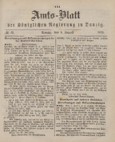 Amts-Blatt der Königlichen Regierung zu Danzig, 9. August 1873, Nr. 32