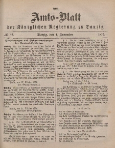 Amts-Blatt der Königlichen Regierung zu Danzig, 4. November 1876, Nr. 45