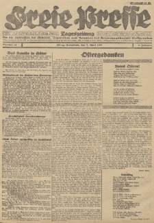 Freie Presse, Nr. 83 Sonnabend 7. April 1928 4. Jahrgang