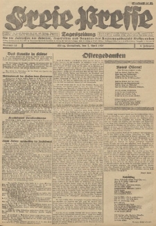 Freie Presse, Nr. 83 Sonnabend 7. April 1928 4. Jahrgang