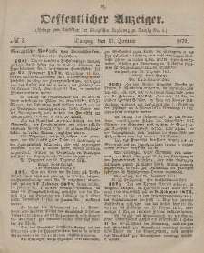 Amts-Blatt der Königlichen Regierung zu Danzig, 17. Januar 1872, Nr. 3 (dodatek)