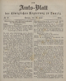 Amts-Blatt der Königlichen Regierung zu Danzig, 26. Juni 1872, Nr. 26