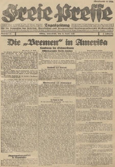 Freie Presse, Nr. 88 Sonnabend 14. April 1928 4. Jahrgang