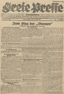 Freie Presse, Nr. 89 Montag 16. April 1928 4. Jahrgang