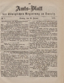 Amts-Blatt der Königlichen Regierung zu Danzig, 30. Januar 1875, Nr. 5