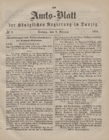 Amts-Blatt der Königlichen Regierung zu Danzig, 6. Februar 1875, Nr. 6