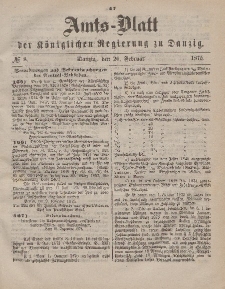 Amts-Blatt der Königlichen Regierung zu Danzig, 20. Februar 1875, Nr. 8