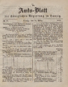 Amts-Blatt der Königlichen Regierung zu Danzig, 13. März 1875, Nr. 11