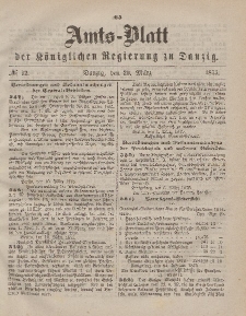 Amts-Blatt der Königlichen Regierung zu Danzig, 20. März 1875, Nr. 12