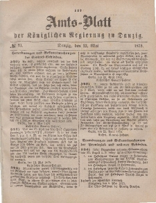 Amts-Blatt der Königlichen Regierung zu Danzig, 22. Mai 1875, Nr. 21