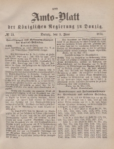 Amts-Blatt der Königlichen Regierung zu Danzig, 5. Juni 1875, Nr. 23
