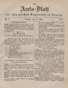 Amts-Blatt der Königlichen Regierung zu Danzig, 19. Juni 1875, Nr. 25