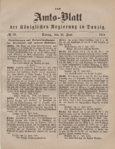 Amts-Blatt der Königlichen Regierung zu Danzig, 26. Juni 1875, Nr. 26