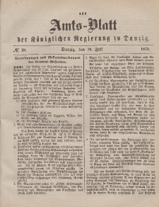 Amts-Blatt der Königlichen Regierung zu Danzig, 10. Juli 1875, Nr. 28