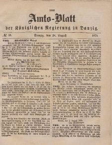Amts-Blatt der Königlichen Regierung zu Danzig, 28. August 1875, Nr. 35