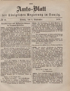 Amts-Blatt der Königlichen Regierung zu Danzig, 4. September 1875, Nr. 36