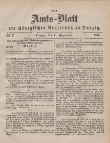 Amts-Blatt der Königlichen Regierung zu Danzig, 11. September 1875, Nr. 37