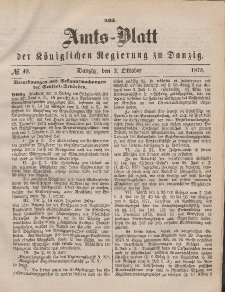 Amts-Blatt der Königlichen Regierung zu Danzig, 2. Oktober 1875, Nr. 40