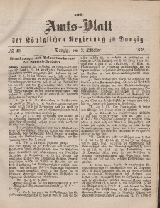 Amts-Blatt der Königlichen Regierung zu Danzig, 2. Oktober 1875, Nr. 40