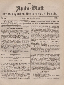 Amts-Blatt der Königlichen Regierung zu Danzig, 6. November 1875, Nr. 45