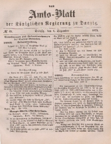Amts-Blatt der Königlichen Regierung zu Danzig, 4. Dezember 1875, Nr. 49