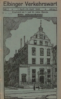 Elbinger Verkehrswart, Heft 7, 1. April - 15. April 1928, 2 Jahrg.
