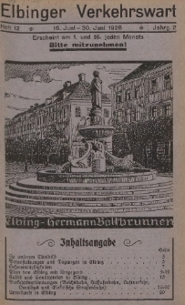 Elbinger Verkehrswart, Heft 12, 16. Juni - 30. Juni 1928, 2 Jahrg.
