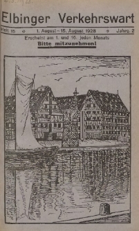 Elbinger Verkehrswart, Heft 15, 1. August - 15. August 1928, 2 Jahrg.