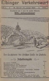 Elbinger Verkehrswart, Heft 2, 16. Januar - 31. Januar 1929, 3 Jahrg.