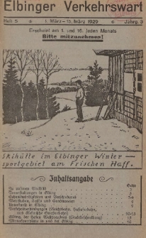 Elbinger Verkehrswart, Heft 5, 1. März - 15. März 1929, 3 Jahrg.