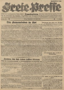 Freie Presse, Nr. 100 Sonnabend 28. April 1928 4. Jahrgang