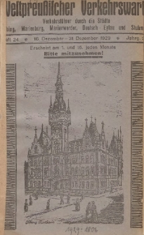 Elbinger Verkehrswart, Heft 24, 16. Dezember - 31. Dezember 1929, 3 Jahrg.