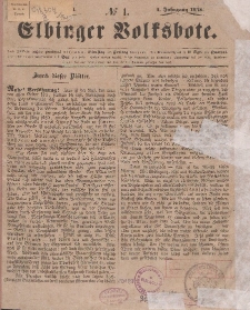 Elbinger Volksbote, Nr. 1, Freitag 7 April 1848, 1 Jahrg.