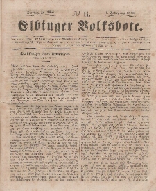 Elbinger Volksbote, Nr. 11, Freitag 12 Mai 1848, 1 Jahrg.