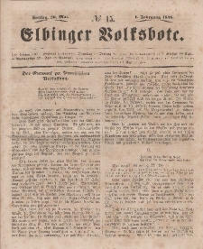 Elbinger Volksbote, Nr. 15, Freitag 26 Mai 1848, 1 Jahrg.