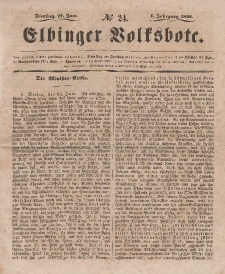 Elbinger Volksbote, Nr. 24, Dienstag 27 Juni 1848, 1 Jahrg.