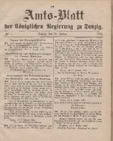 Amts-Blatt der Königlichen Regierung zu Danzig, 20. Januar 1883, Nr. 3