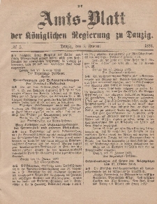 Amts-Blatt der Königlichen Regierung zu Danzig, 3. Februar 1883, Nr. 5