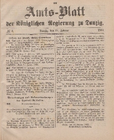 Amts-Blatt der Königlichen Regierung zu Danzig, 24. Februar 1883, Nr. 8
