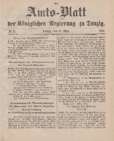 Amts-Blatt der Königlichen Regierung zu Danzig, 17. März 1883, Nr. 11