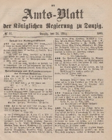 Amts-Blatt der Königlichen Regierung zu Danzig, 24. März 1883, Nr. 12