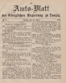 Amts-Blatt der Königlichen Regierung zu Danzig, 24. März 1883, Nr. 12