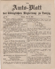 Amts-Blatt der Königlichen Regierung zu Danzig, 19. Mai 1883, Nr. 20